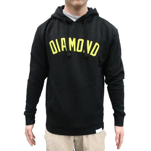 Diamond Supply Co. Men's Arch Diamond Logo Pullover Fleece Hoodie Sweatshirt - Picture 1 of 1